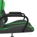 Silla gaming de masaje cuero sintético negro y verde