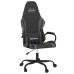 Silla gaming de masaje cuero sintético negro y gris