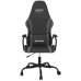 Silla gaming de masaje cuero sintético negro y gris