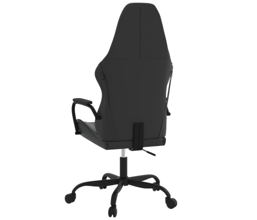 Silla gaming de masaje cuero sintético negro y gris