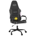 Silla gaming de masaje cuero sintético negro y gris