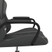 Silla gaming de masaje cuero sintético negro y gris