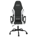 Silla gaming de masaje cuero sintético negro y blanco