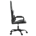 Silla gaming de masaje cuero sintético negro y blanco