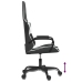 Silla gaming de masaje cuero sintético negro y blanco