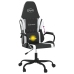 Silla gaming de masaje cuero sintético negro y blanco