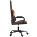 Silla gaming de masaje cuero sintético negro y naranja