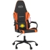 Silla gaming de masaje cuero sintético negro y naranja