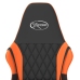 Silla gaming de masaje cuero sintético negro y naranja