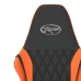 Silla gaming de masaje cuero sintético negro y naranja