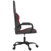 Silla gaming de masaje cuero sintético negro y rojo vino tinto