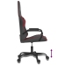 Silla gaming de masaje cuero sintético negro y rojo vino tinto