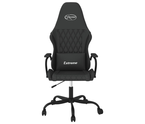 Silla gaming con masaje cuero sintético negro