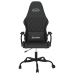 Silla gaming con masaje cuero sintético negro