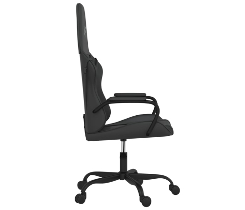 Silla gaming con masaje cuero sintético negro