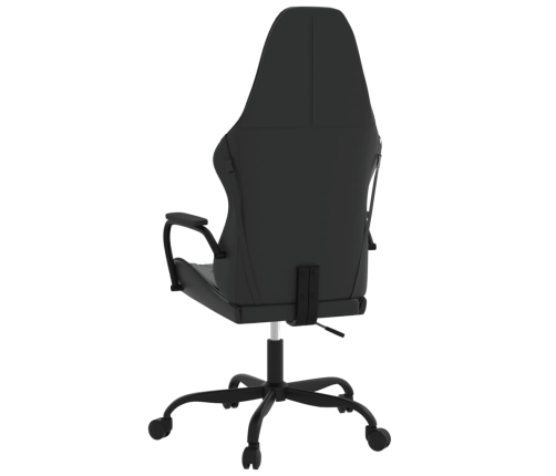 Silla gaming con masaje cuero sintético negro