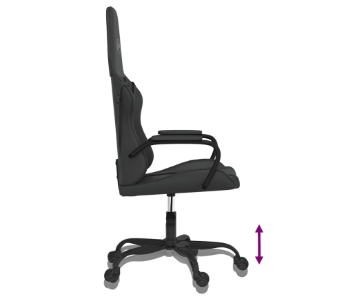 Silla gaming con masaje cuero sintético negro