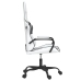 Silla gaming de masaje cuero sintético blanco y negro