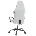 Silla gaming de masaje cuero sintético blanco y negro