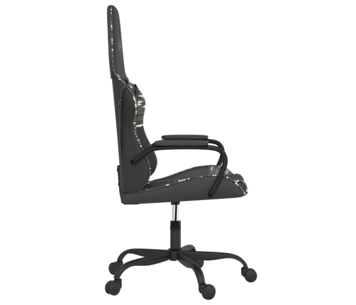 Silla gaming de masaje cuero sintético negro y camuflaje