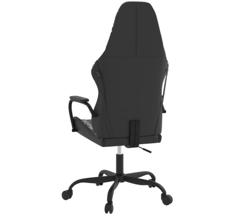 Silla gaming de masaje cuero sintético negro y camuflaje