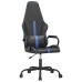 Silla gaming con masaje cuero sintético azul y negro