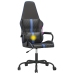 Silla gaming con masaje cuero sintético azul y negro