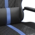 Silla gaming con masaje cuero sintético azul y negro