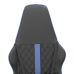 Silla gaming con masaje cuero sintético azul y negro