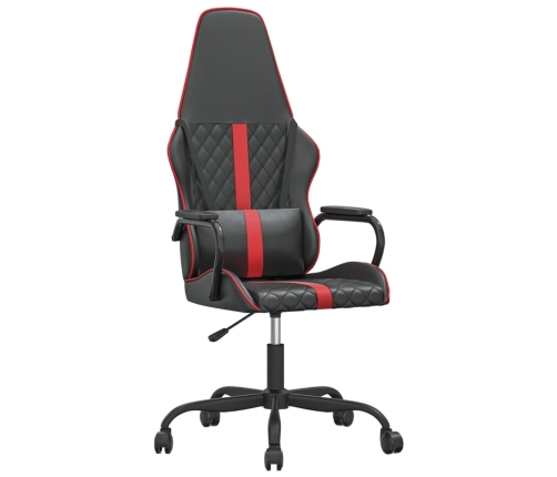 Silla gaming con masaje cuero sintético rojo y negro