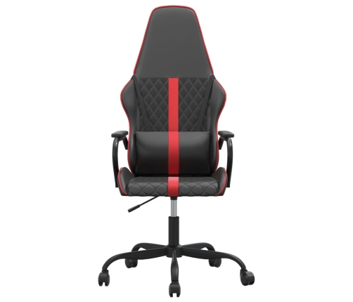 Silla gaming con masaje cuero sintético rojo y negro