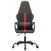 Silla gaming con masaje cuero sintético rojo y negro