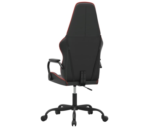 Silla gaming con masaje cuero sintético rojo y negro