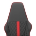 Silla gaming con masaje cuero sintético rojo y negro