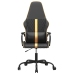 Silla gaming con masaje cuero sintético dorado y negro