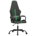 Silla gaming con masaje cuero sintético verde y negro