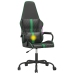 Silla gaming con masaje cuero sintético verde y negro