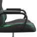 Silla gaming con masaje cuero sintético verde y negro