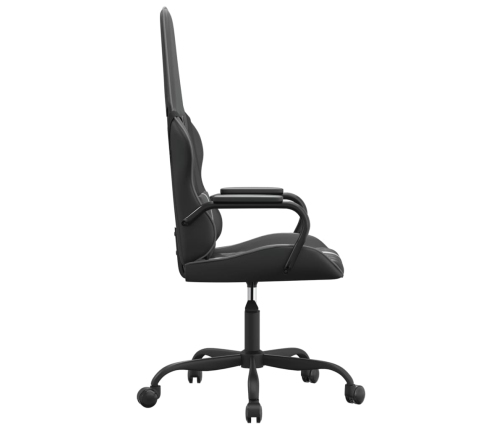 Silla gaming con masaje cuero sintético gris y negro