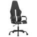 Silla gaming de masaje cuero sintético blanco y negro