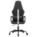 Silla gaming de masaje cuero sintético blanco y negro