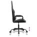 Silla gaming de masaje cuero sintético blanco y negro