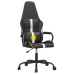 Silla gaming de masaje cuero sintético blanco y negro