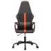 Silla gaming con masaje cuero sintético naranja y negro