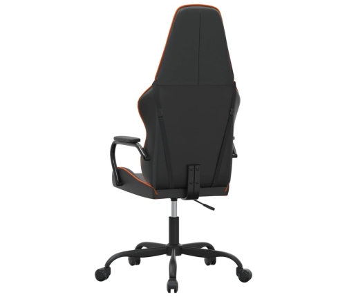 Silla gaming con masaje cuero sintético naranja y negro