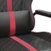 Silla gaming con masaje cuero sintético rojo tinto y negro