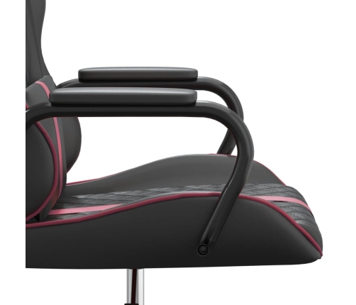 Silla gaming con masaje cuero sintético rojo tinto y negro