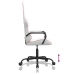 Silla gaming con masaje cuero sintético rosa y blanco