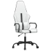 Silla gaming de masaje cuero sintético negro y blanco