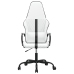 Silla gaming de masaje cuero sintético negro y blanco